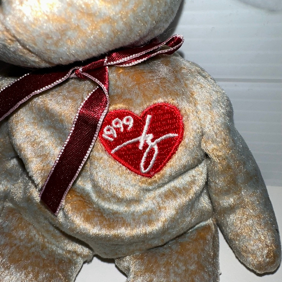 Ty Beanie Baby 1999 Signature Bear Plush Toy Gold Mint Canadian Tush Tag NWT NEW - Picture 2 of 16